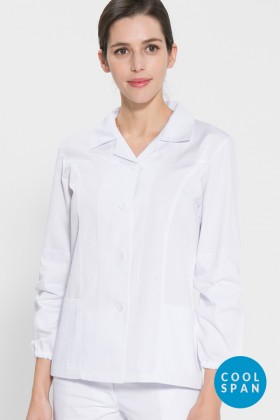 긴팔 TC20수 쿨스판 위생복 셔츠(여성용) /화이트(FS-104)